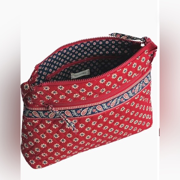 Vera Bradley Red and Blue Patterned Crossbody Bag - Picture 2 of 5